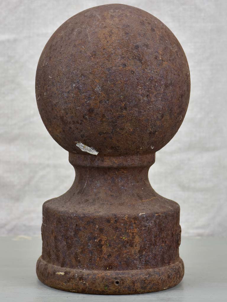 Antique French equestrian cast iron ball