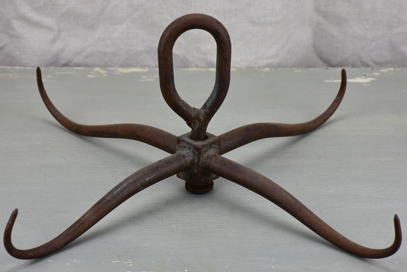 Antique French butcher's hook for sausage display