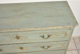 Vintage blue patina wooden commode