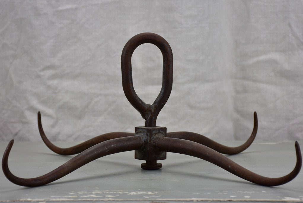 Antique French butcher's hook for sausage display