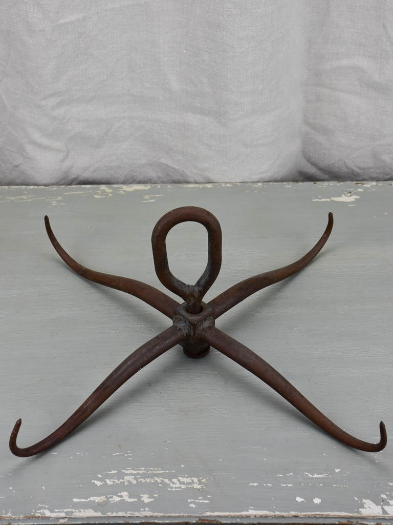 Antique French butcher's hook for sausage display