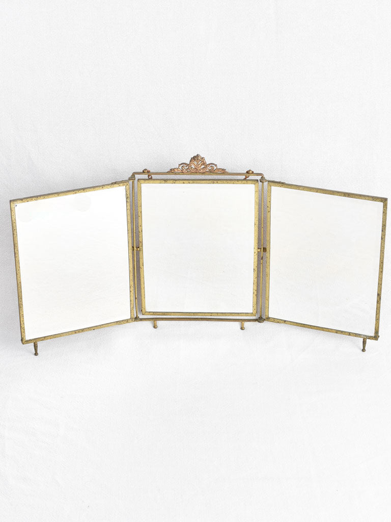 Triptych vanity mirror from the early-20th century