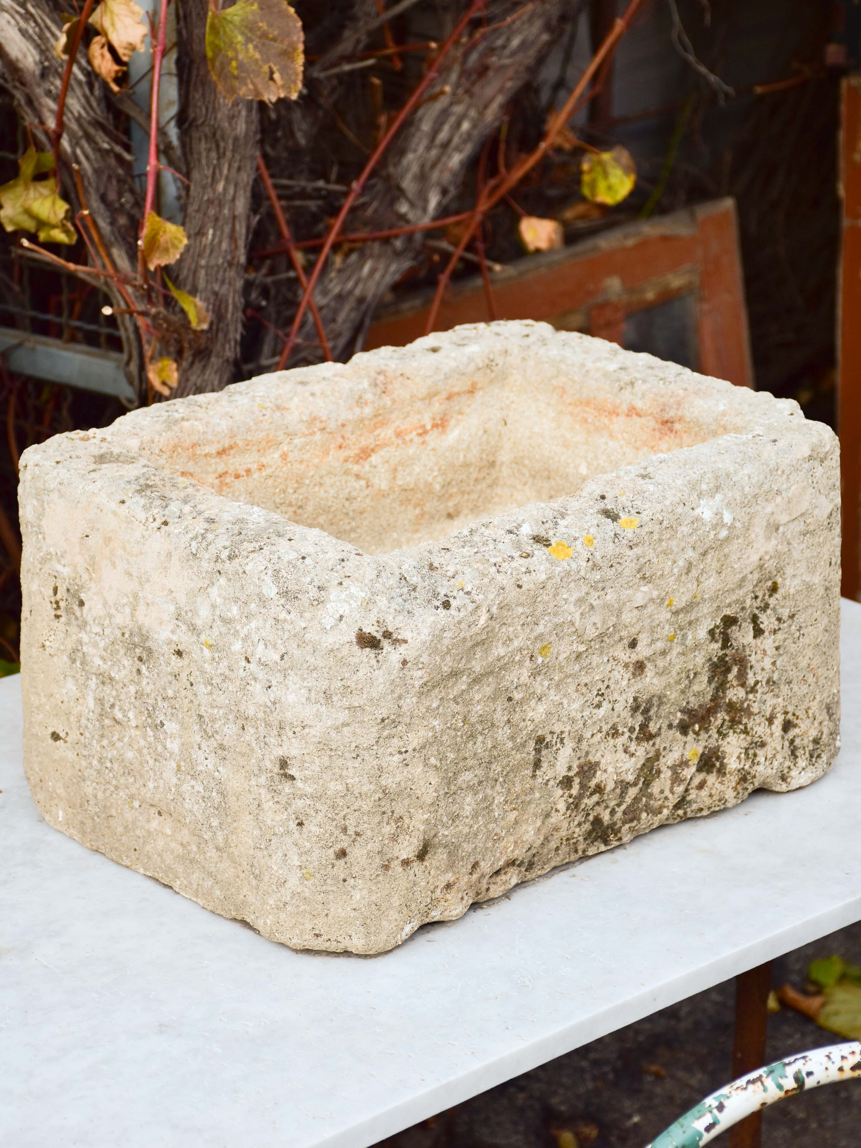 Antique French stone animal trough