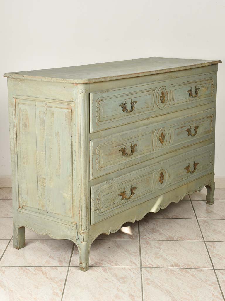 Bronze hardware detailed rustic commode