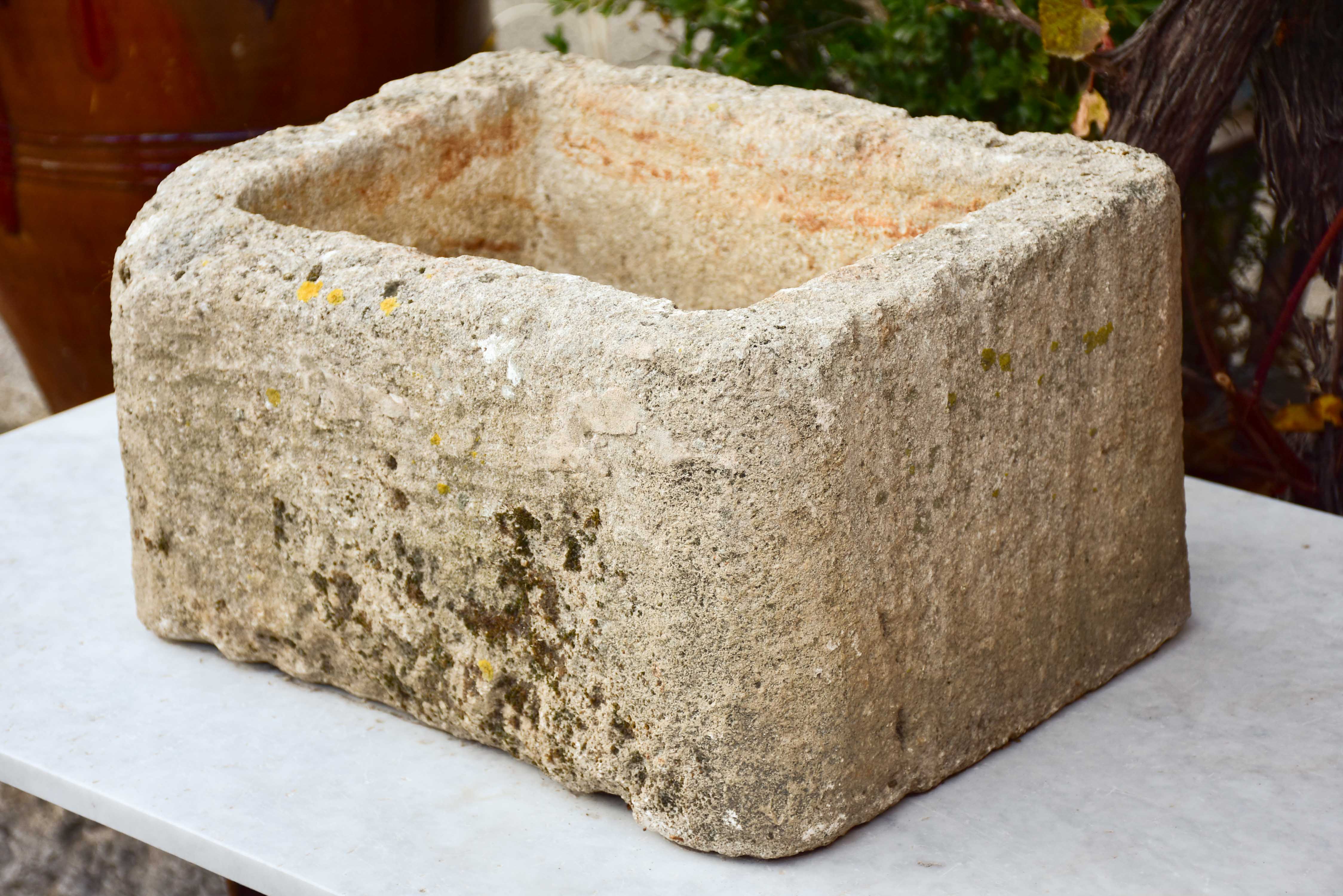 Antique French stone animal trough