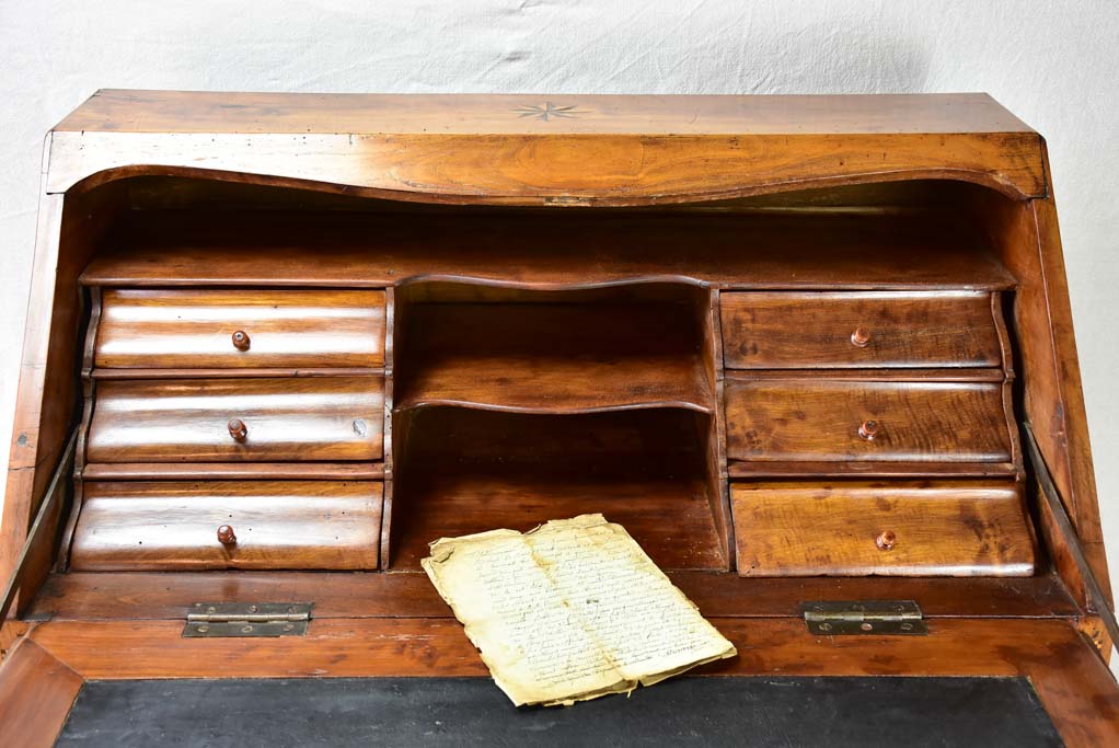 Superb 18th Century French marquetry secretaire desk 37½"