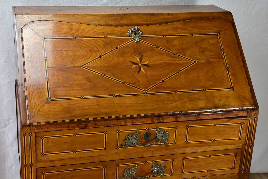 Superb 18th Century French marquetry secretaire desk 37½"