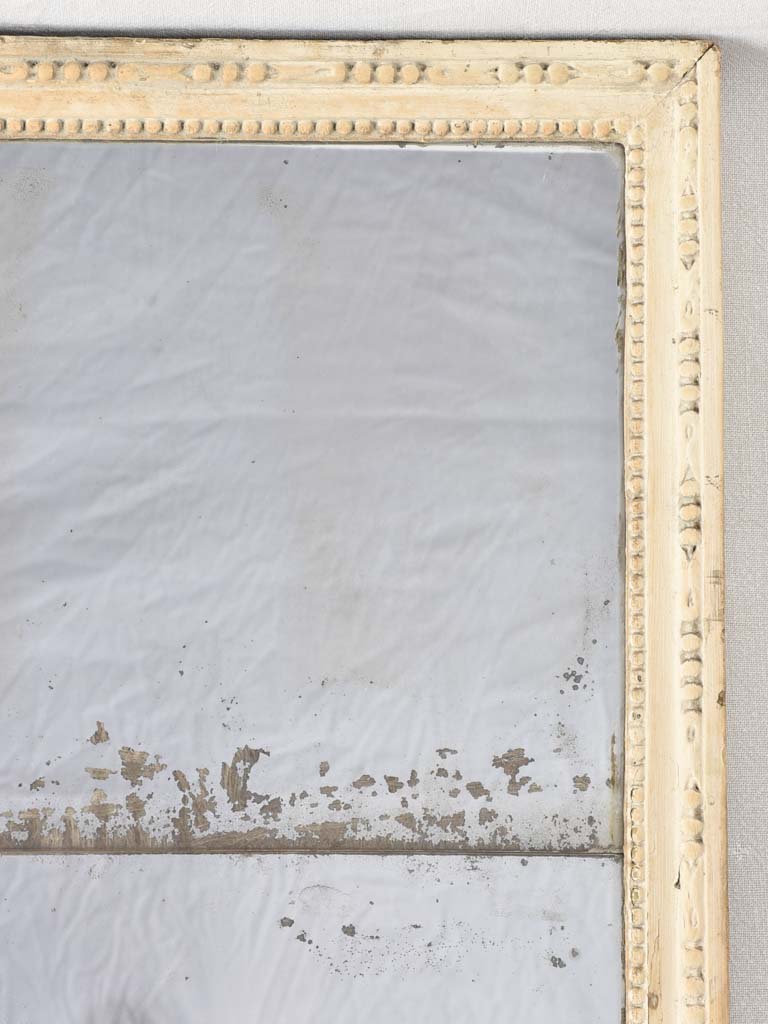 18th century Pier mirror with beige frame 41" x 21¾"