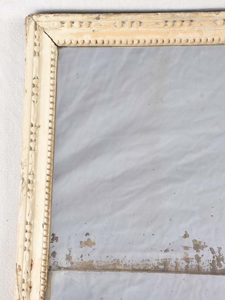 18th century Pier mirror with beige frame 41" x 21¾"