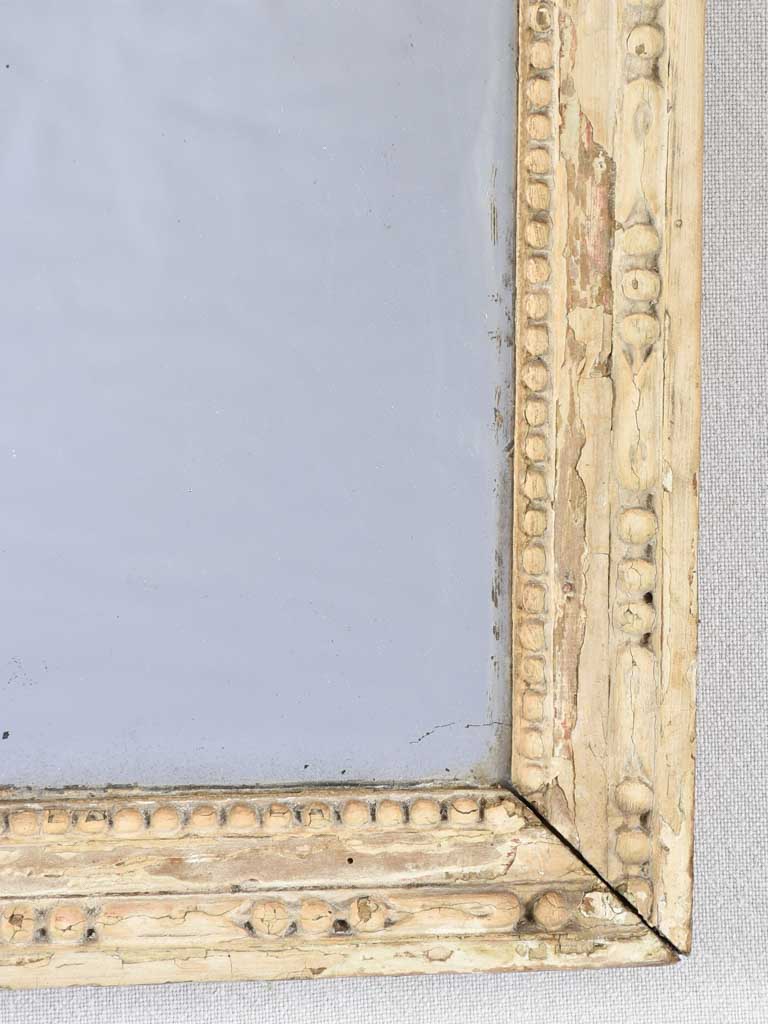 18th century Pier mirror with beige frame 41" x 21¾"