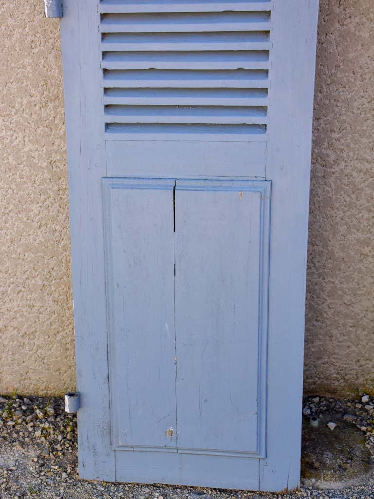 Pair of early 19th Century French blue shutters 85½" x 20¾"