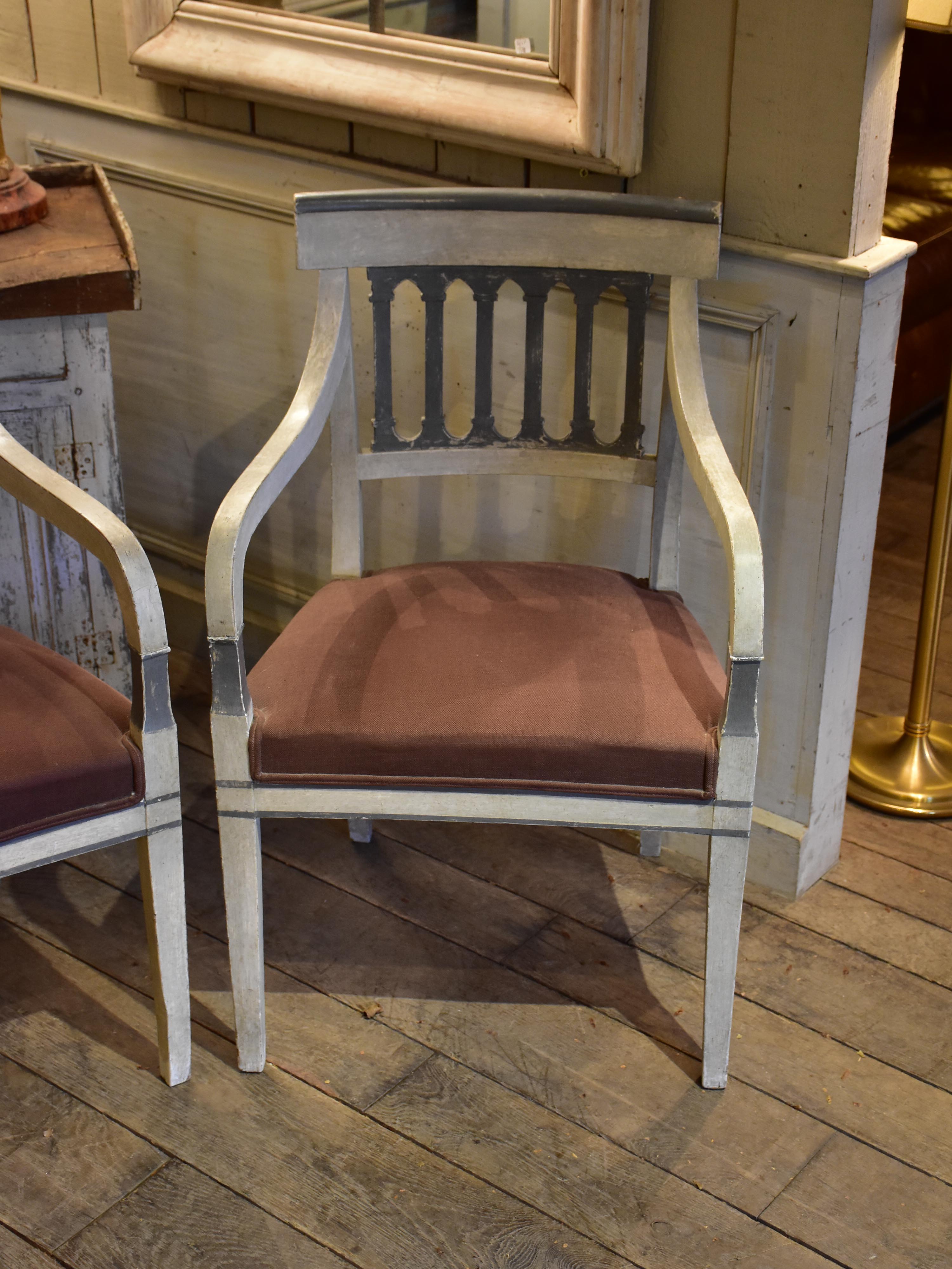 Pair of Directoire armchairs