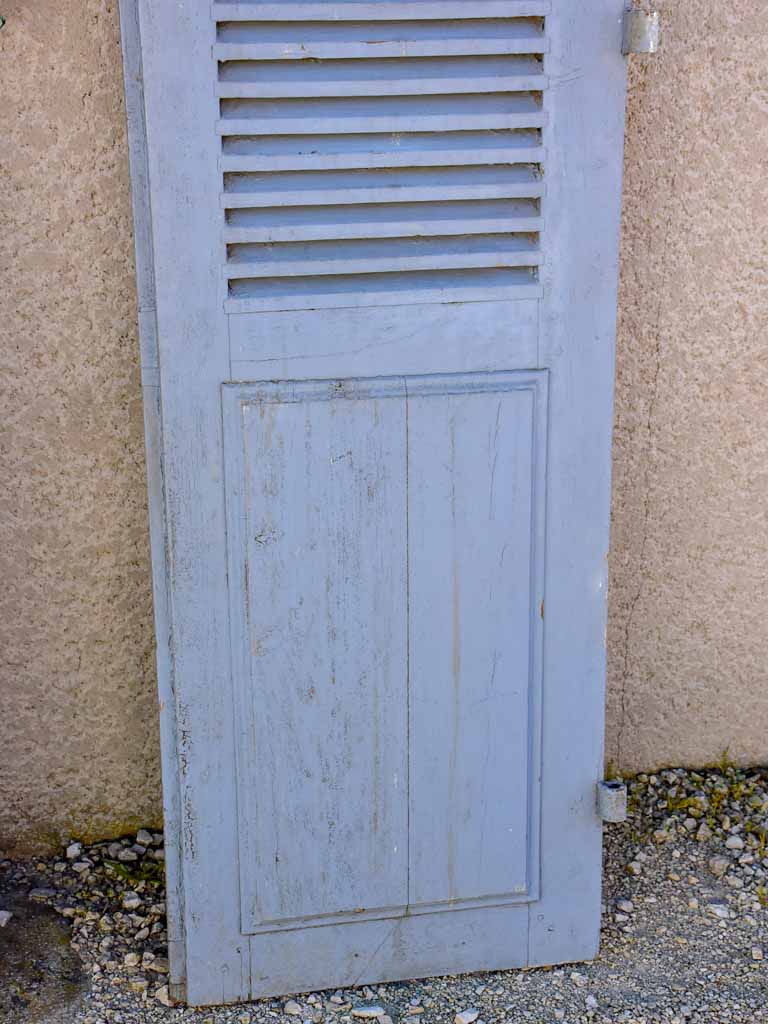 Pair of early 19th Century French blue shutters 85½" x 20¾"