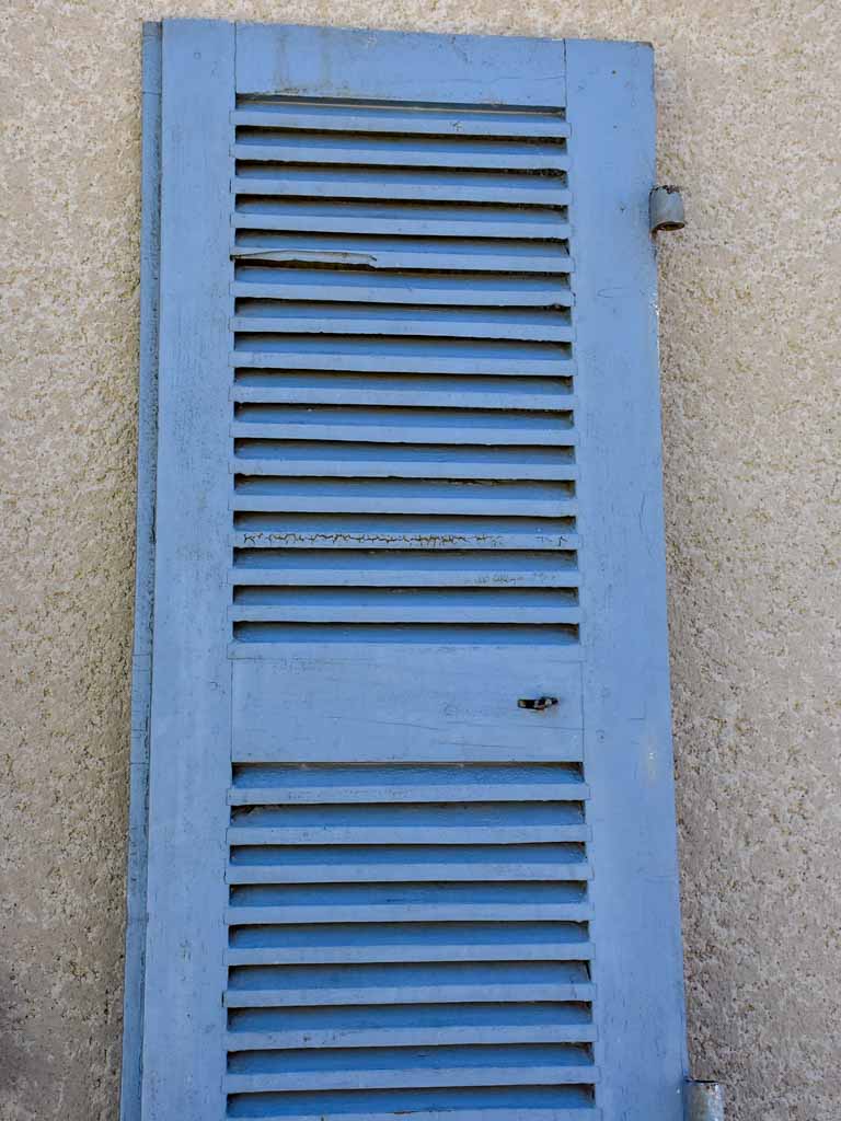 Pair of early 19th Century French blue shutters 85½" x 20¾"