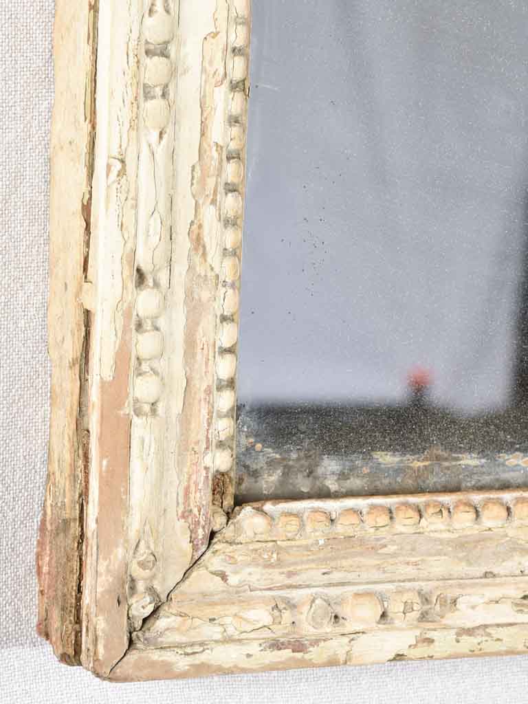 18th century Pier mirror with beige frame 41" x 21¾"