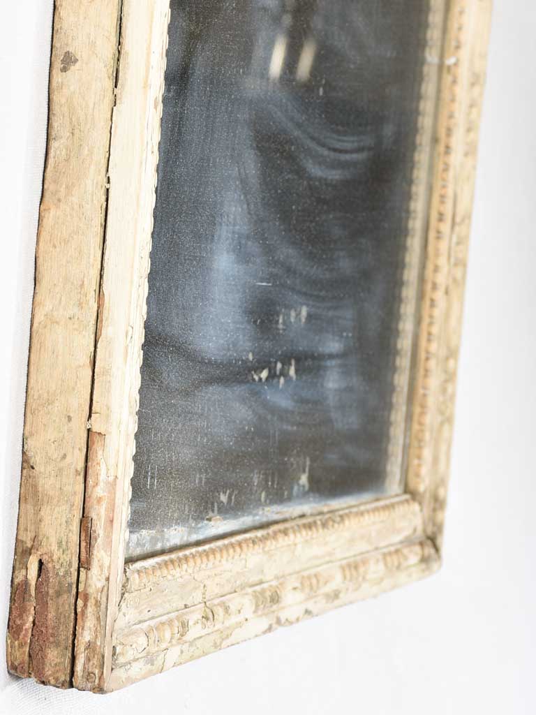 18th century Pier mirror with beige frame 41" x 21¾"