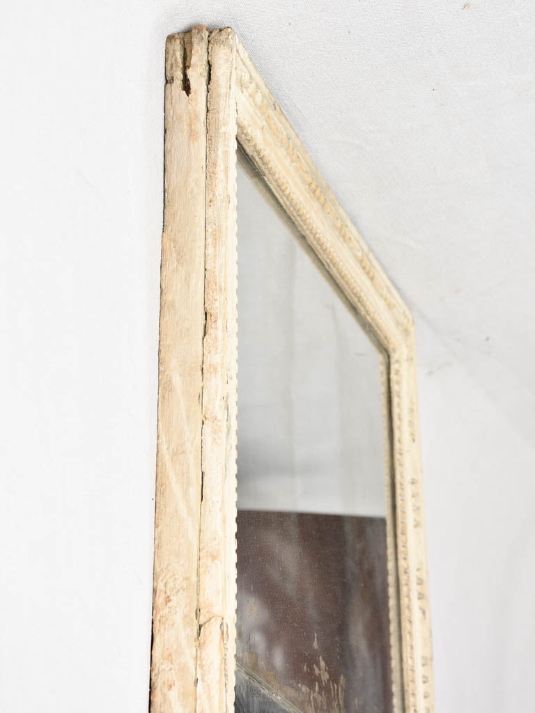 18th century Pier mirror with beige frame 41" x 21¾"