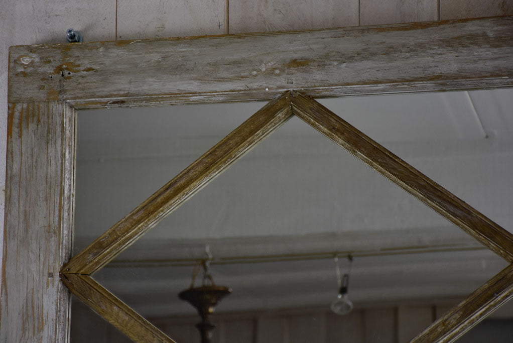 Large antique French mirror made with salvaged boiserie 61½" x 48"