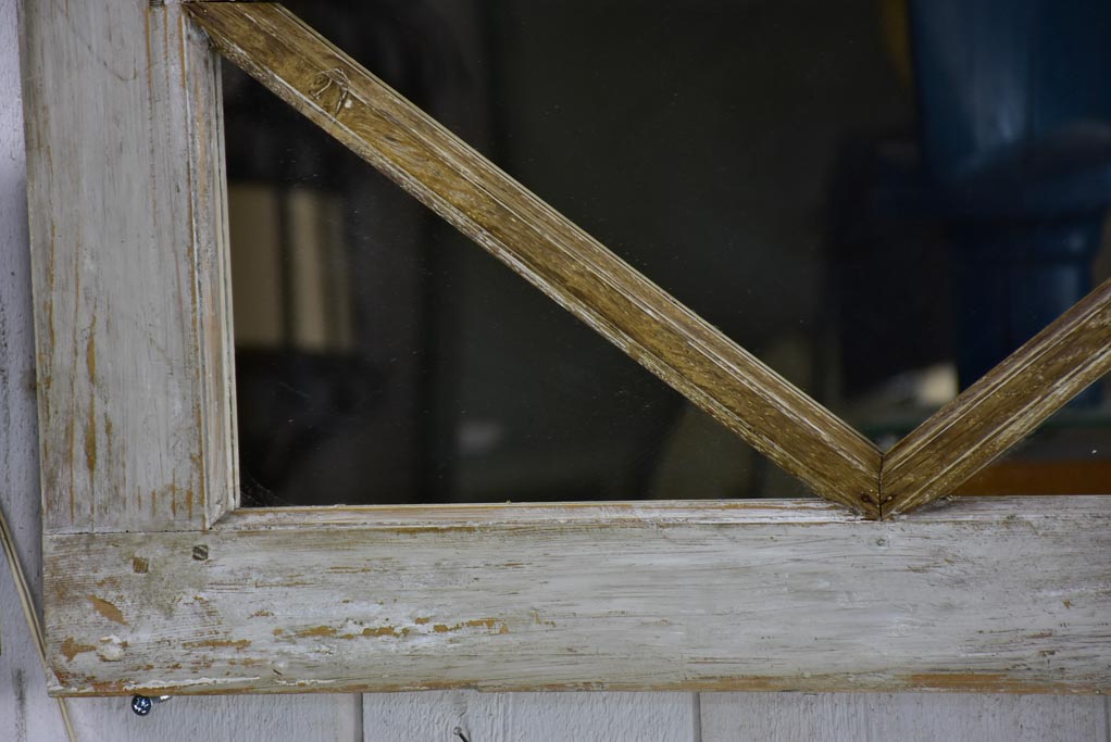 Large antique French mirror made with salvaged boiserie 61½" x 48"