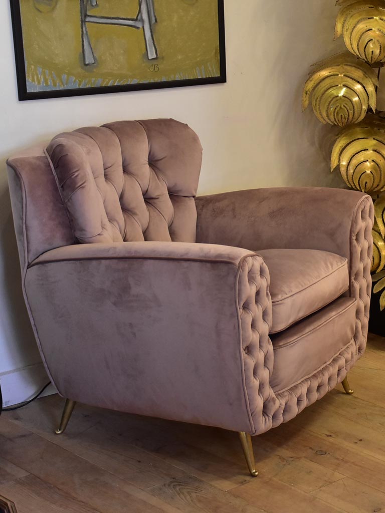 Very large Italian mid-century armchair