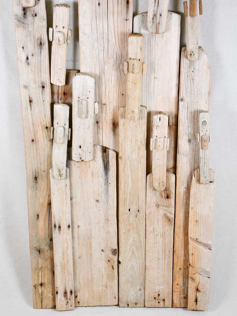 Driftwood totem sculpture by JP Dreano - 10 characters 55"