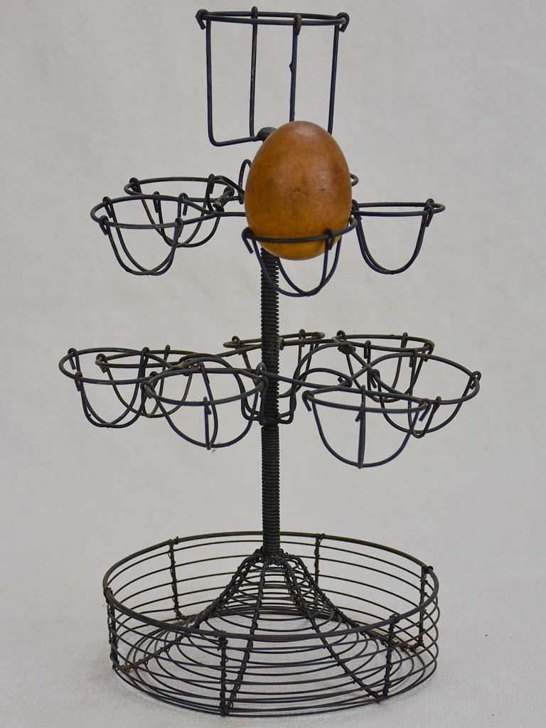 Vintage egg display stand made from wire