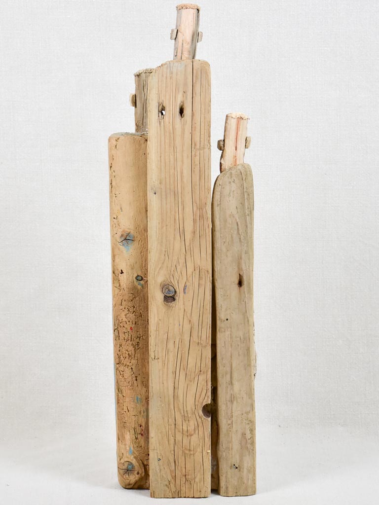 Driftwood totem sculpture by JP Dreano - 4 characters 23¼"