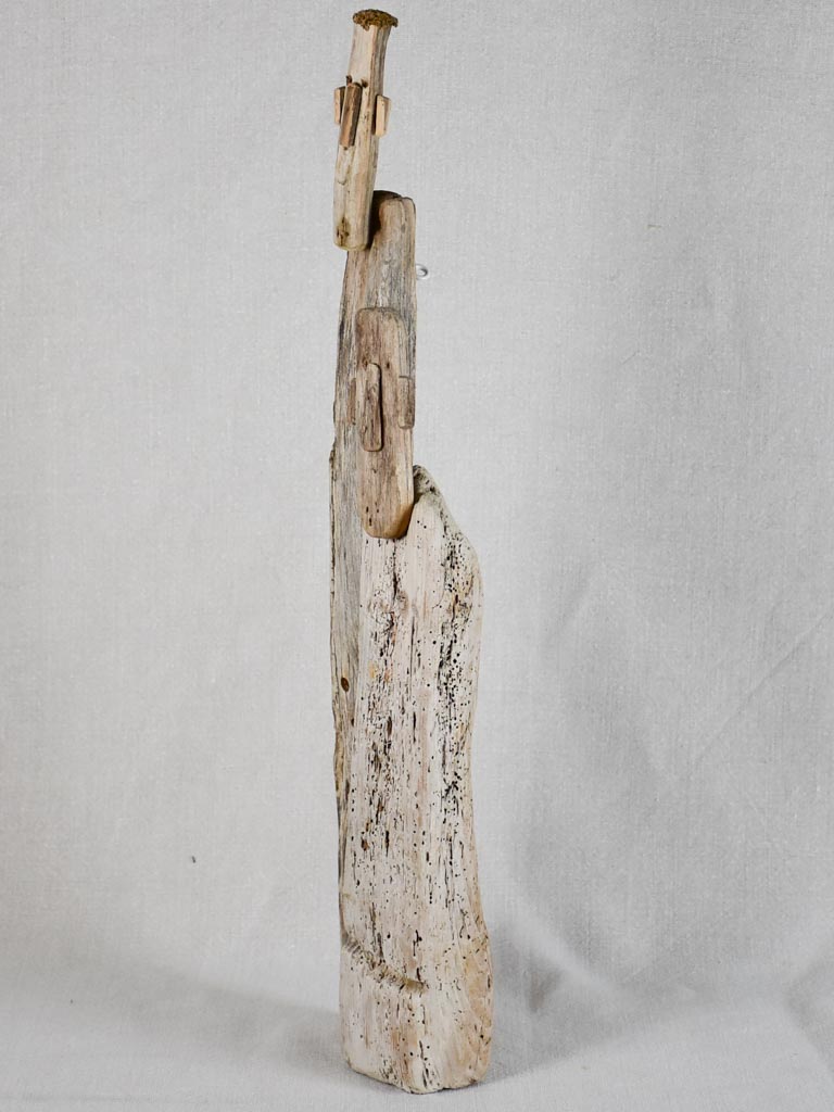 Driftwood totem sculpture by JP Dreano - 2 characters 21¾"