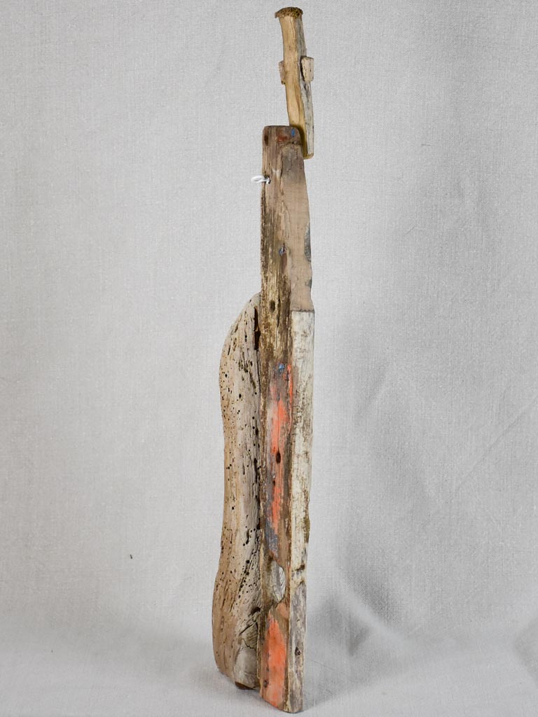 Driftwood totem sculpture by JP Dreano - 2 characters 21¾"