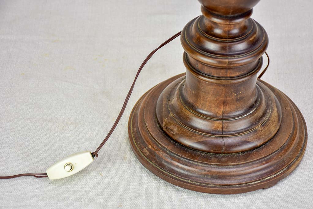 Vintage Italian walnut lamp base