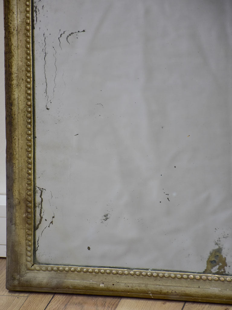 Late 18th-century French mirror with gray patina 28¼" x 21¾"