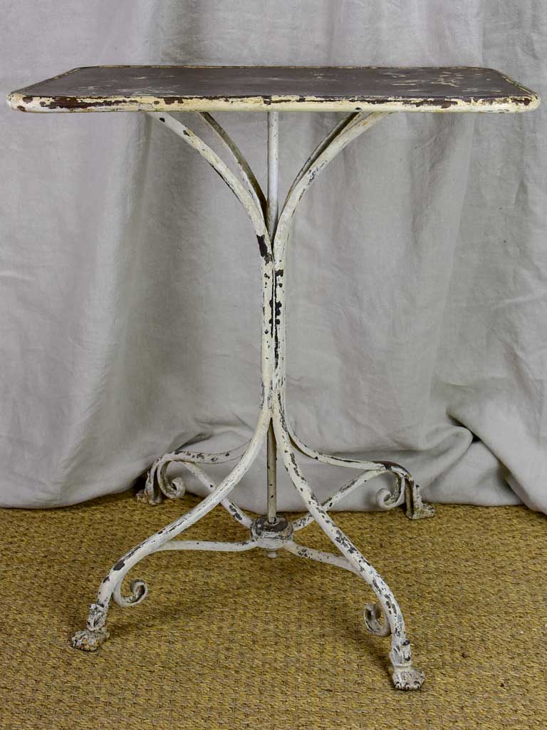 Small rectangular Arras garden table with claw feet - 19th Century