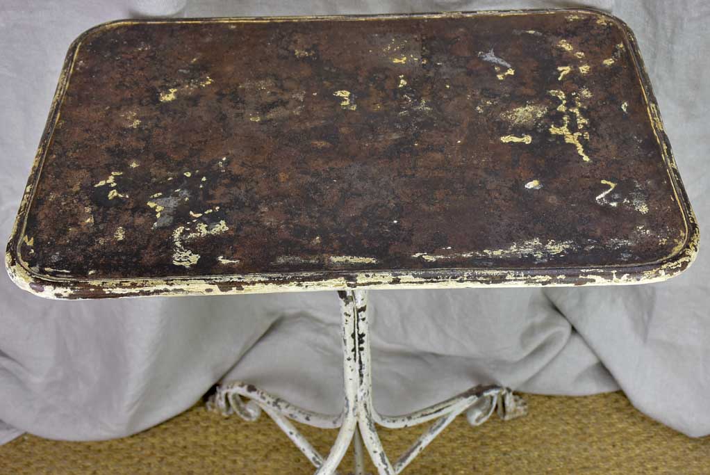 Small rectangular Arras garden table with claw feet - 19th Century