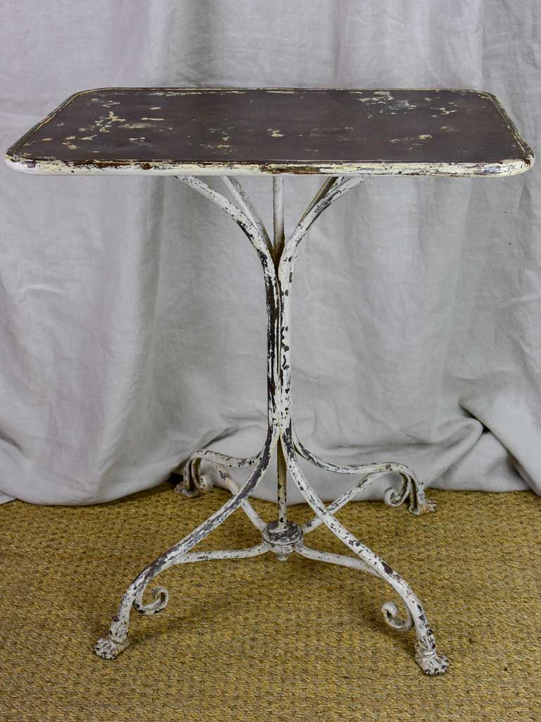 Small rectangular Arras garden table with claw feet - 19th Century