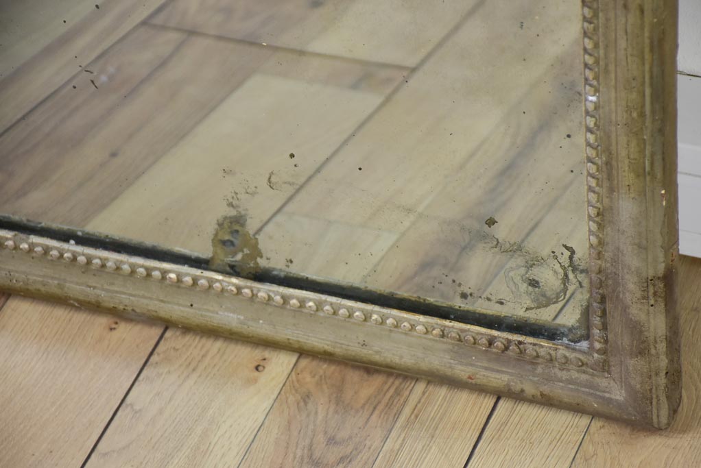 Late 18th-century French mirror with gray patina 28¼" x 21¾"