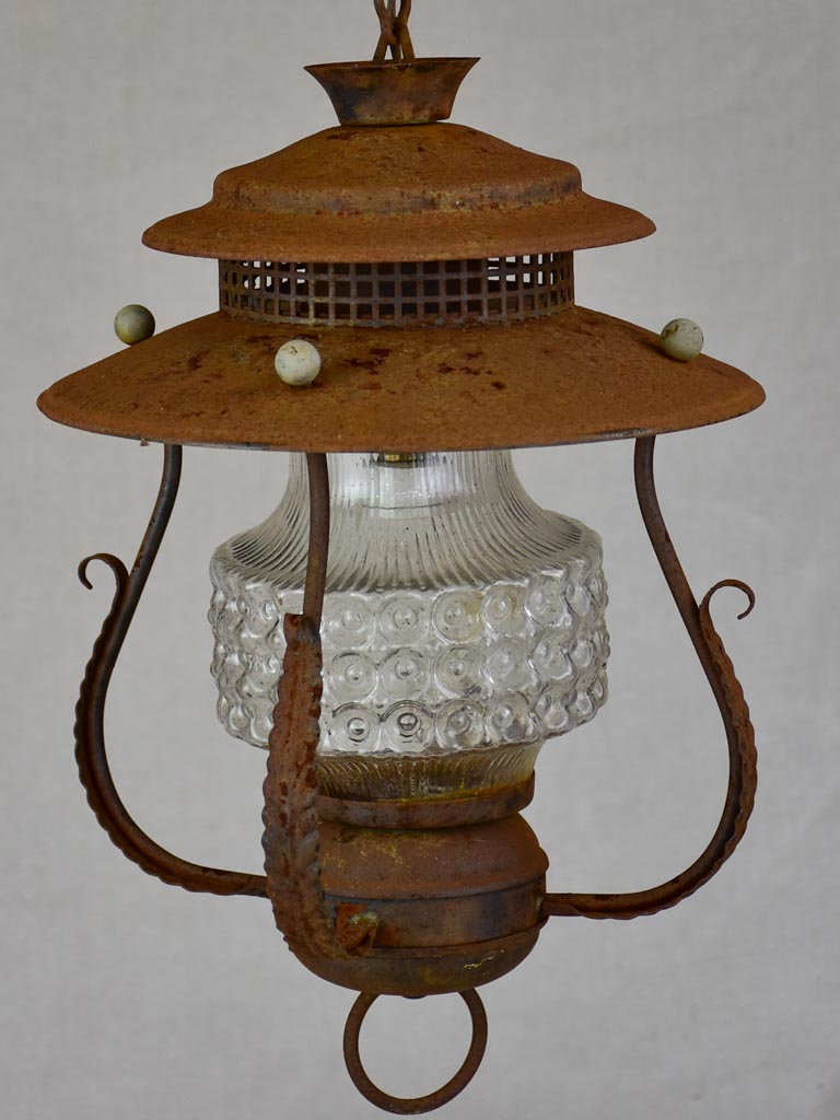 1970s Foliage motif Italian lantern