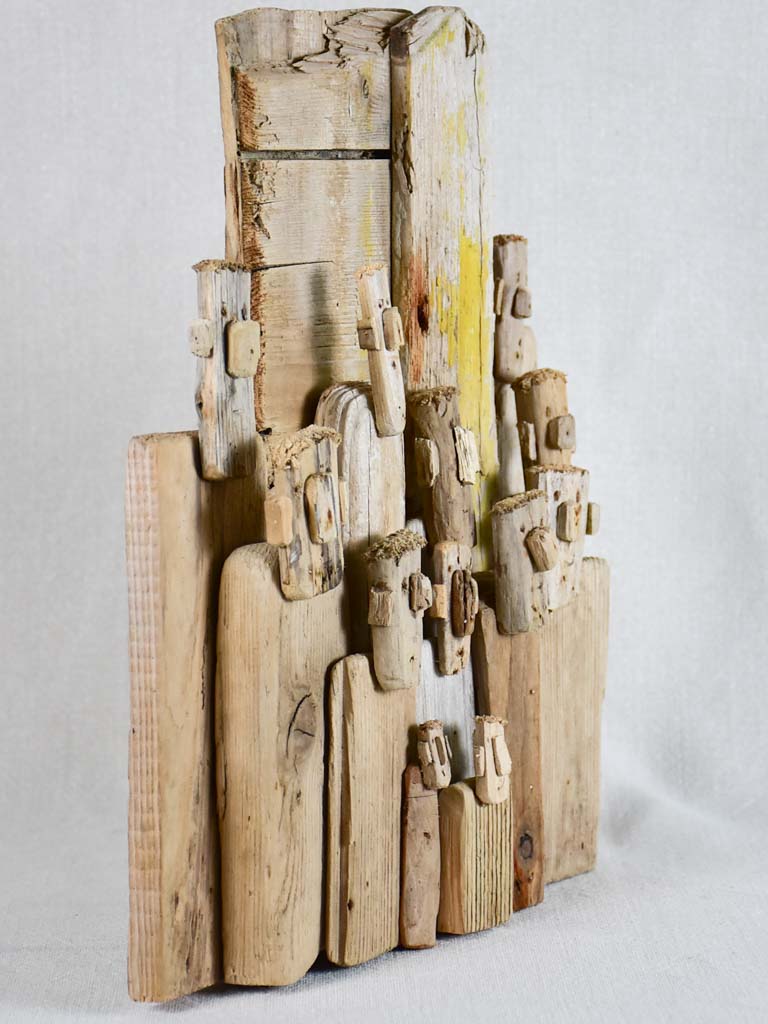 Small  driftwood sculpture by JP Dreano - 12 characters 13"