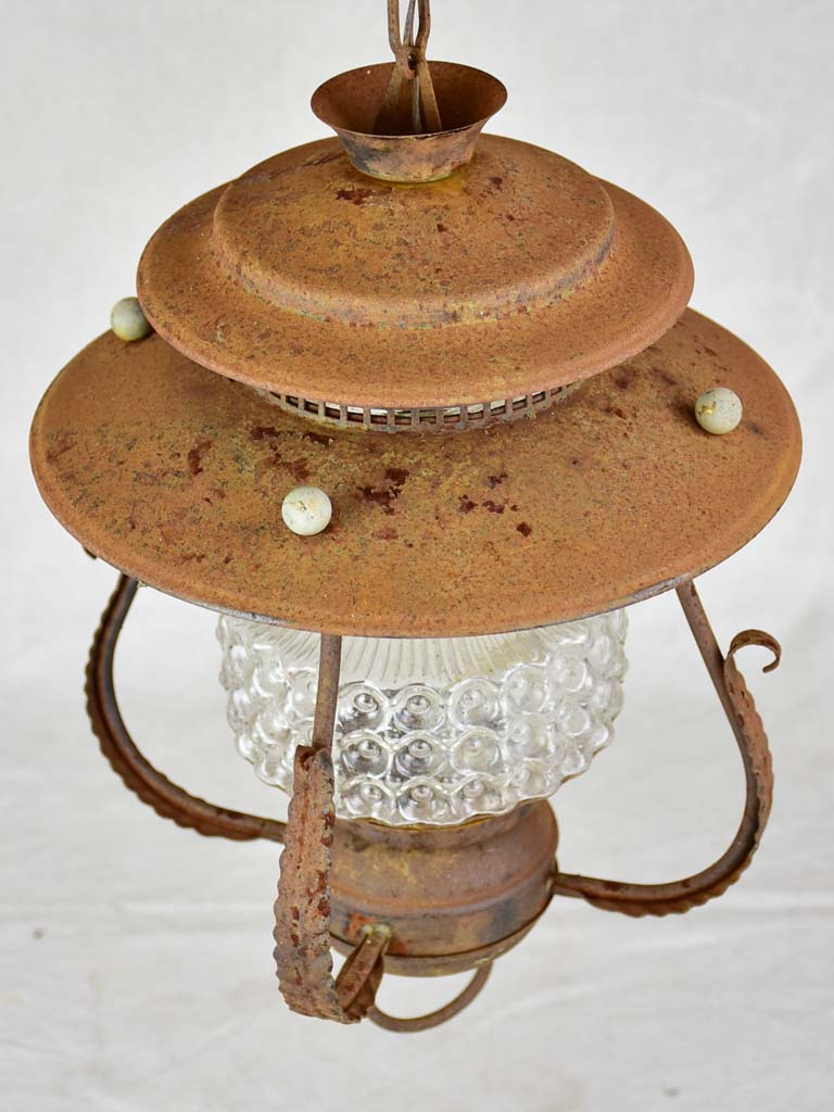 Italian antique glass lighting fixture