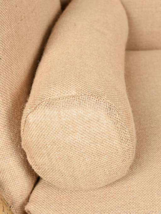 BEIGE BURLAP SOFA 71¾" x 28¾"