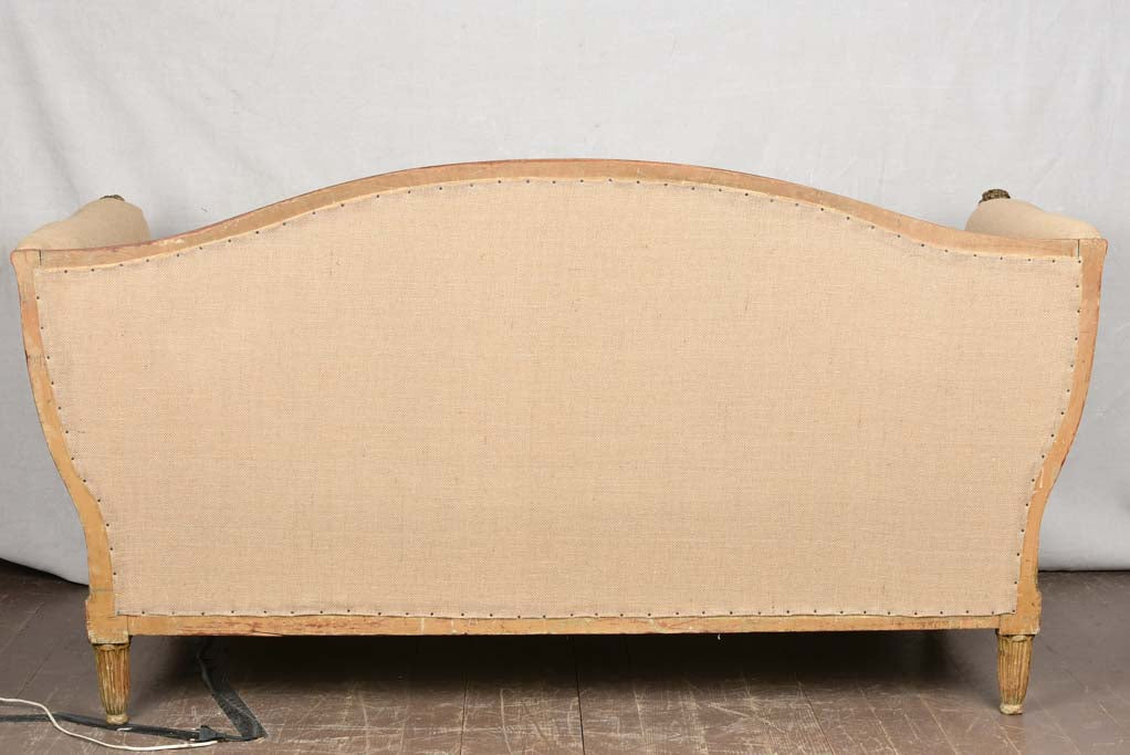 BEIGE BURLAP SOFA 71¾" x 28¾"