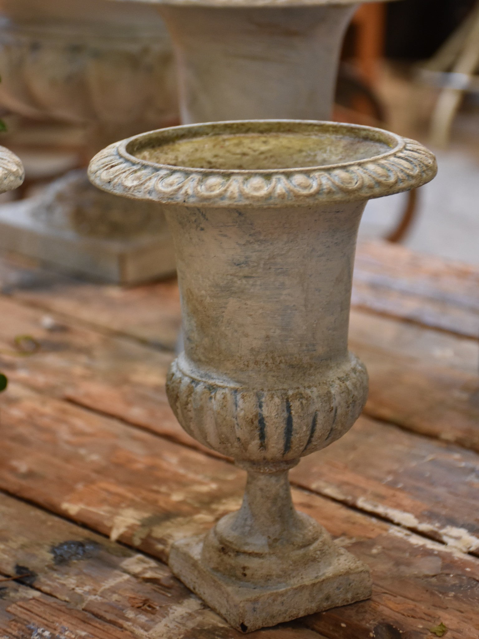 Collection of antique French Medici urns