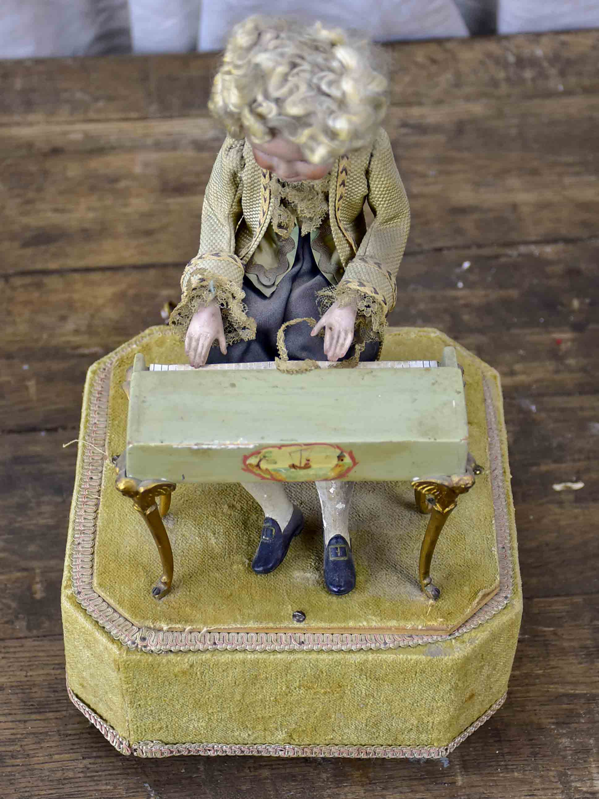 Early 20th Century German wind up toy of Mozart playing piano