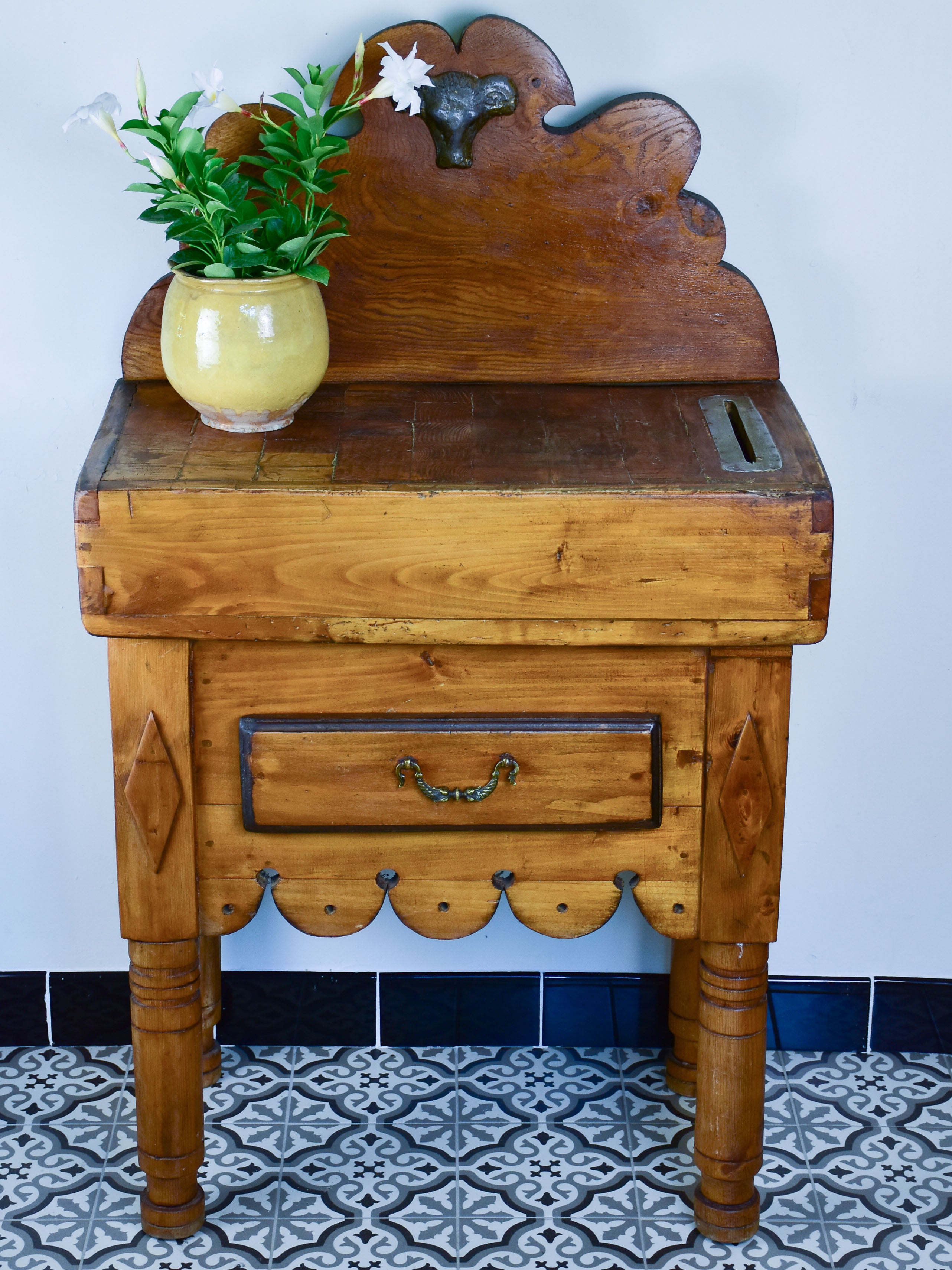 Vintage French Butcher's table