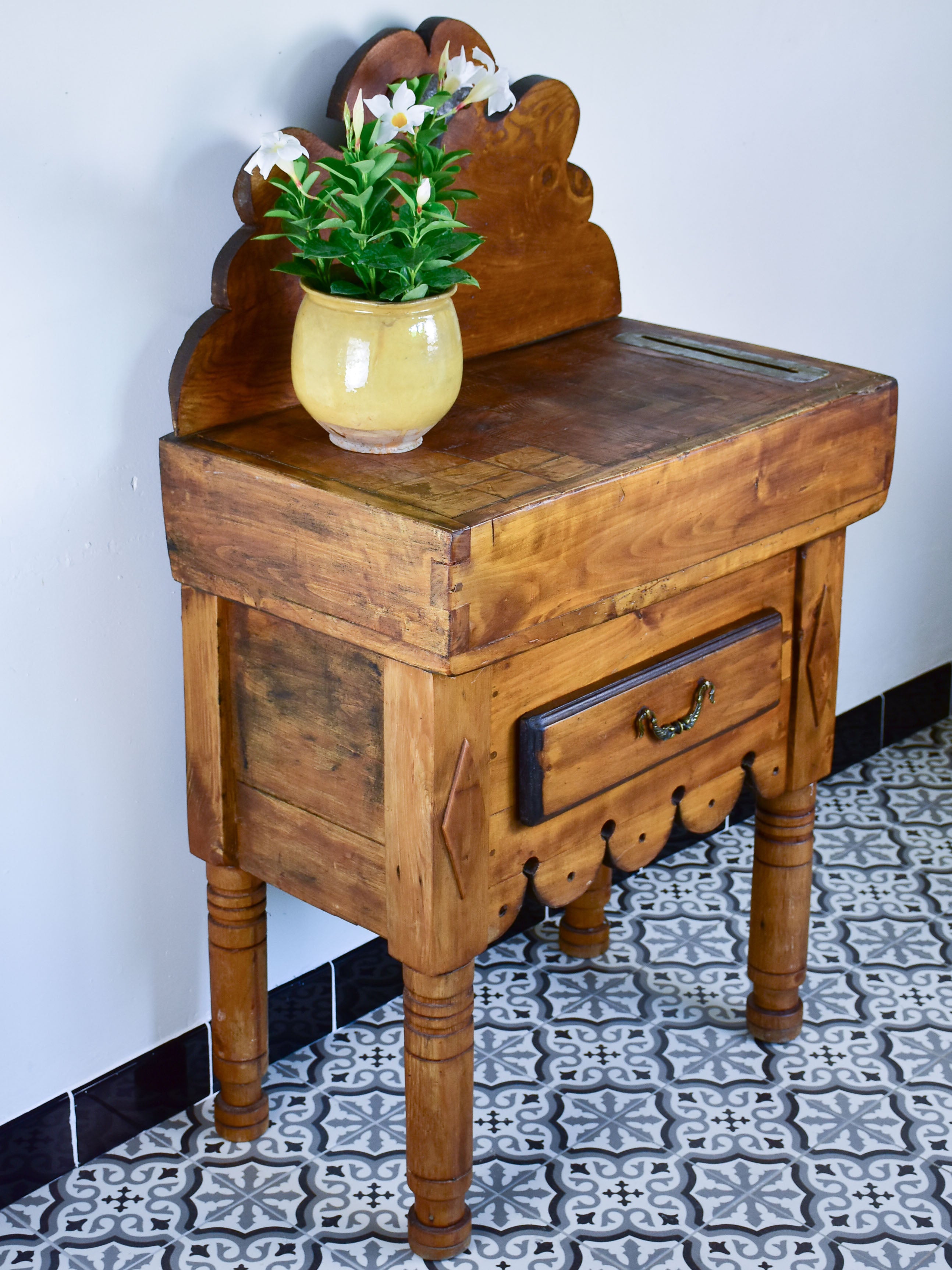 Vintage French Butcher's table