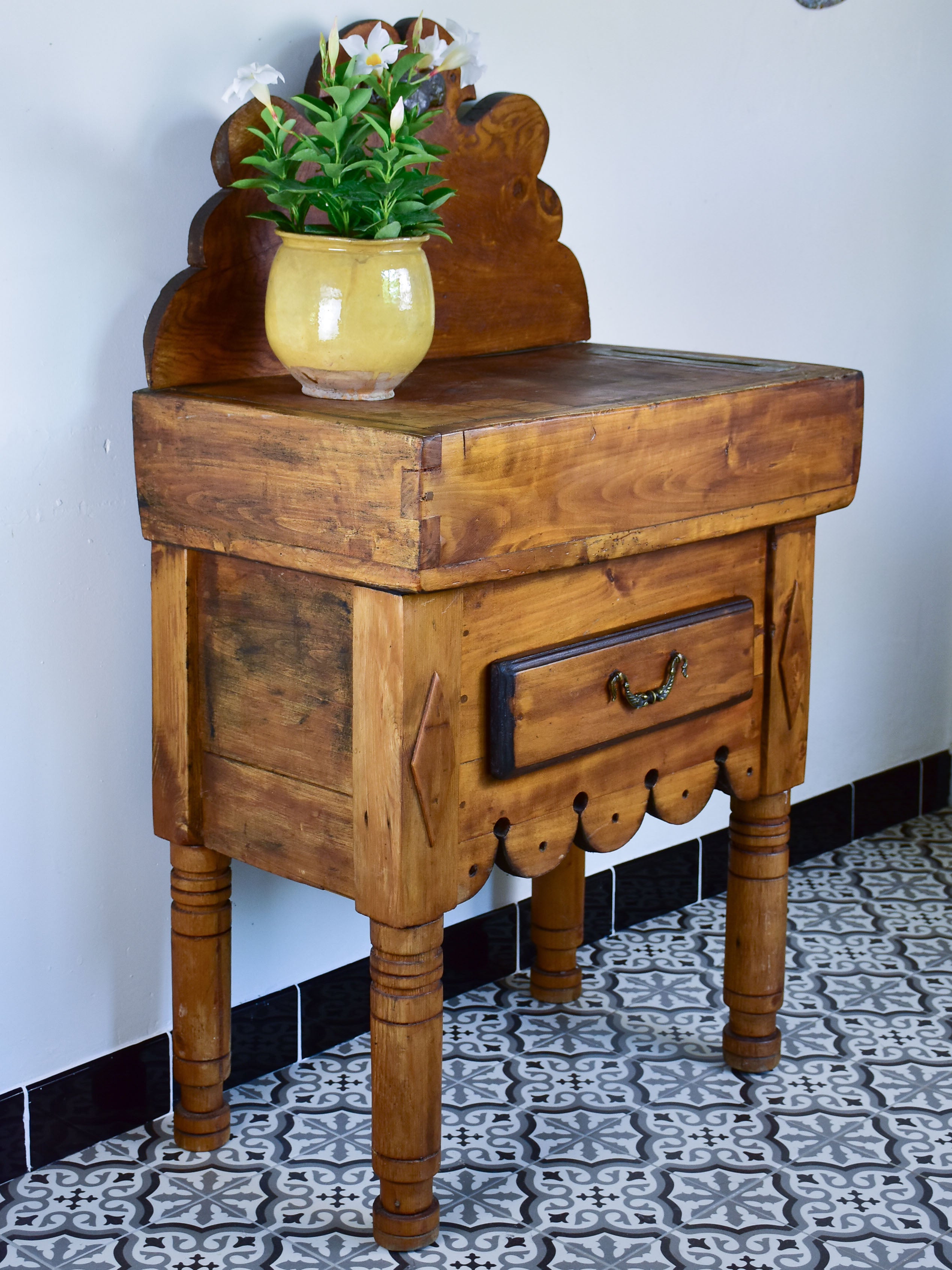 Vintage French Butcher's table