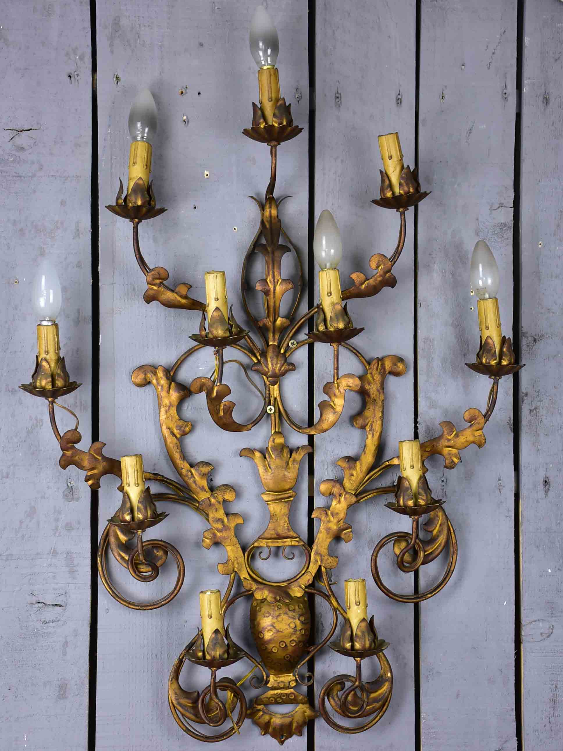 Large Italian wall sconce - 11 lights