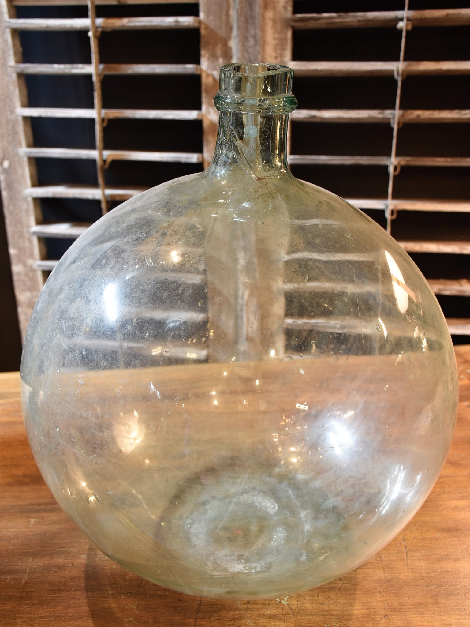 Vintage French demijohn bottle - round 18½”