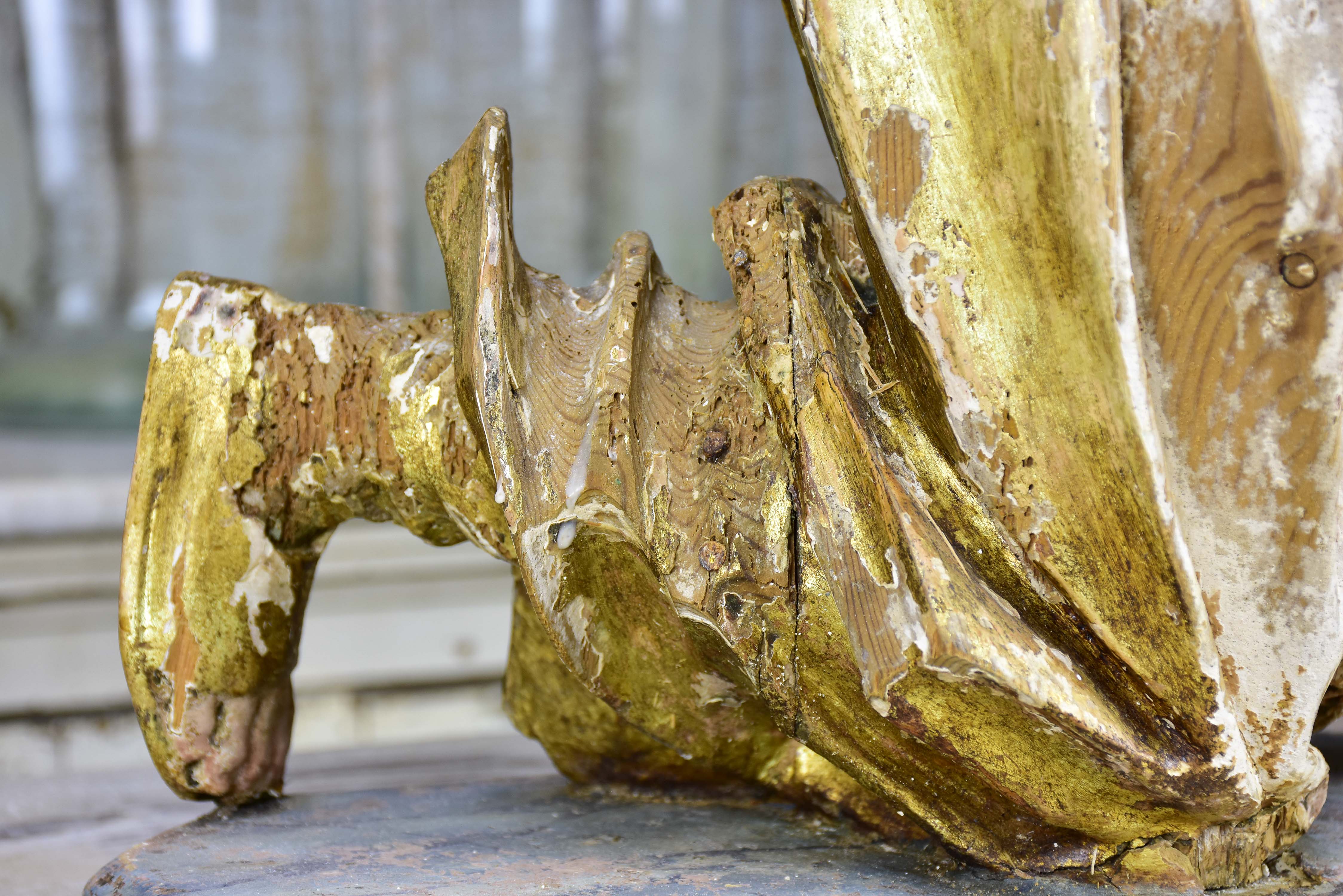 Pair of antique Angel sculptures from a church