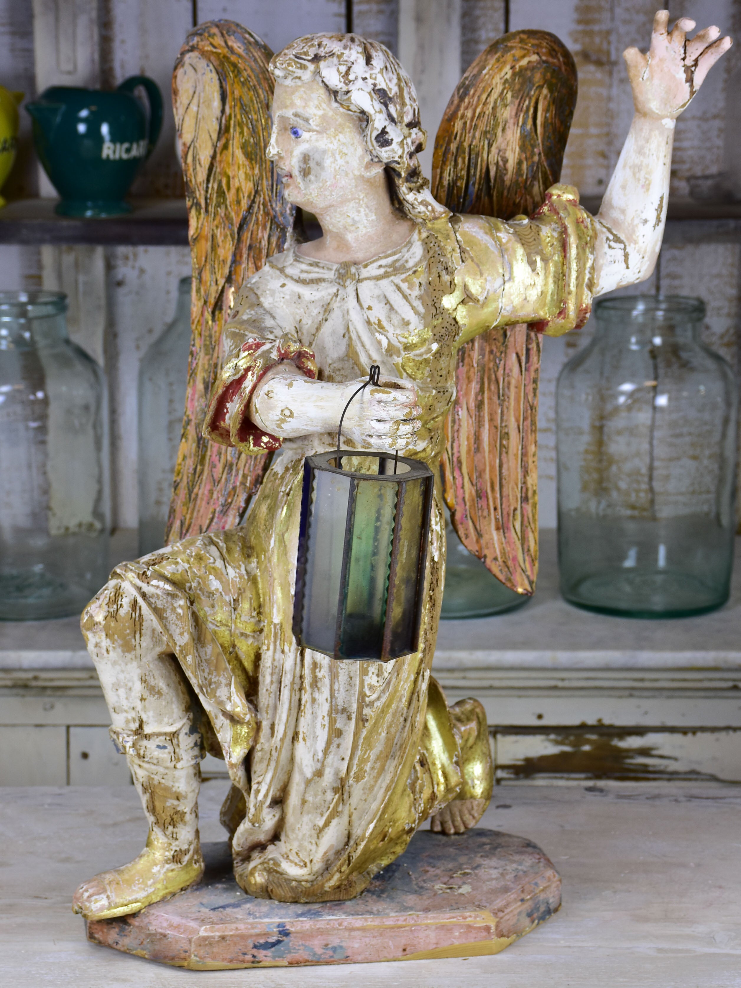 Pair of antique Angel sculptures from a church