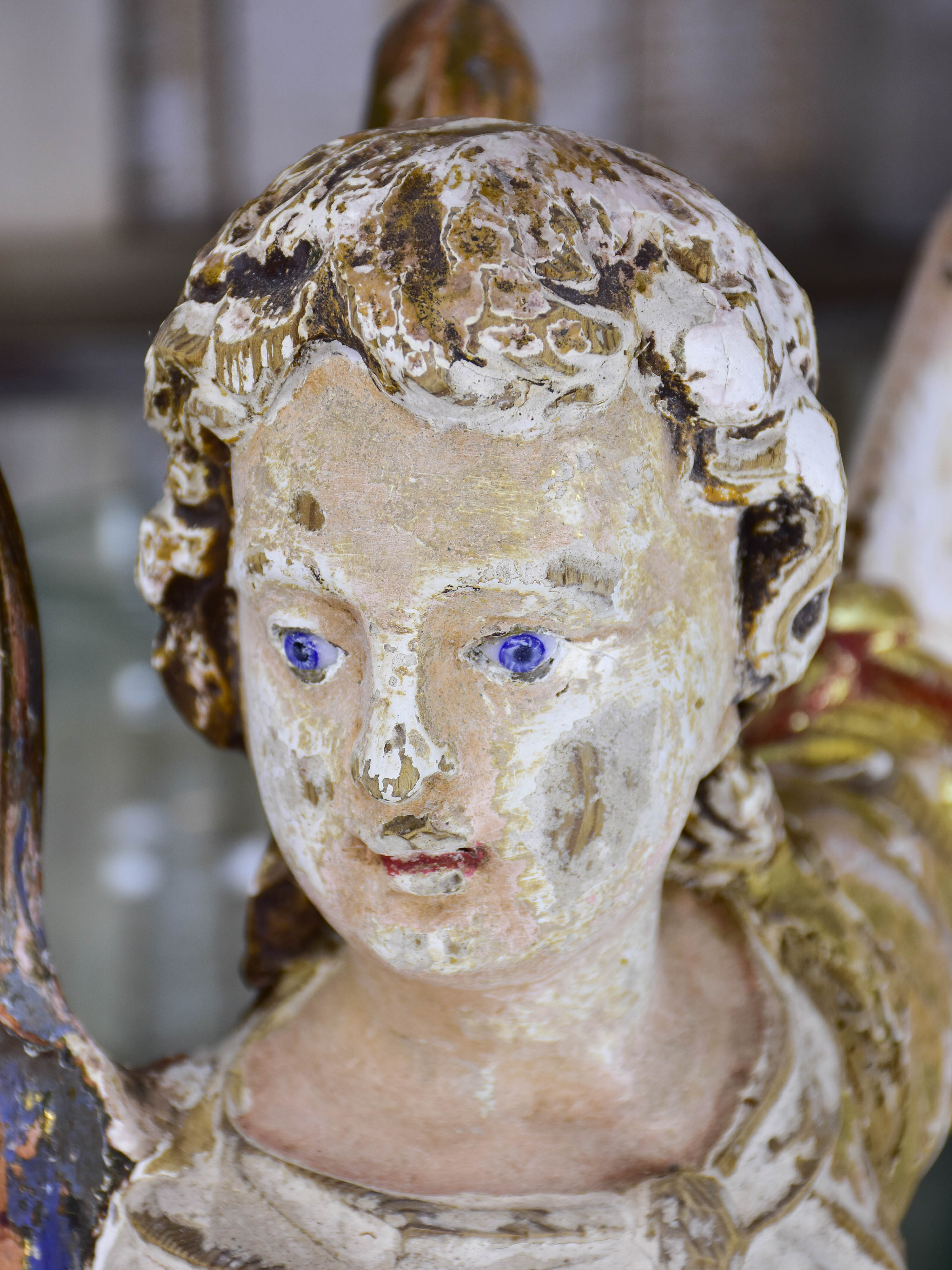 Pair of antique Angel sculptures from a church